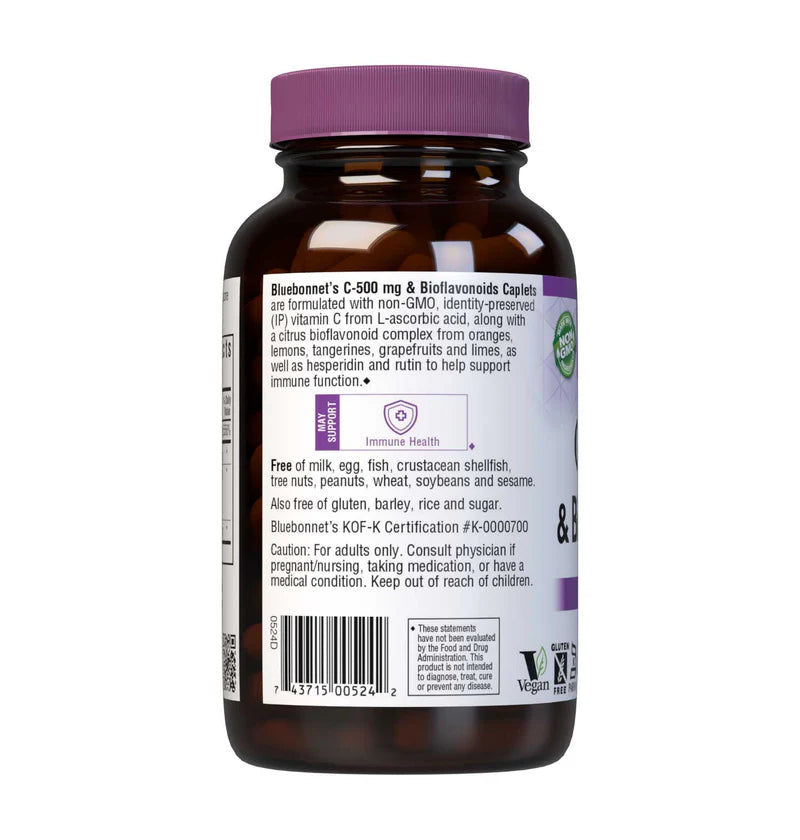 BLUEBONNET VITAMIN C-500 PLUS BIOFLAVONOIDS (180)