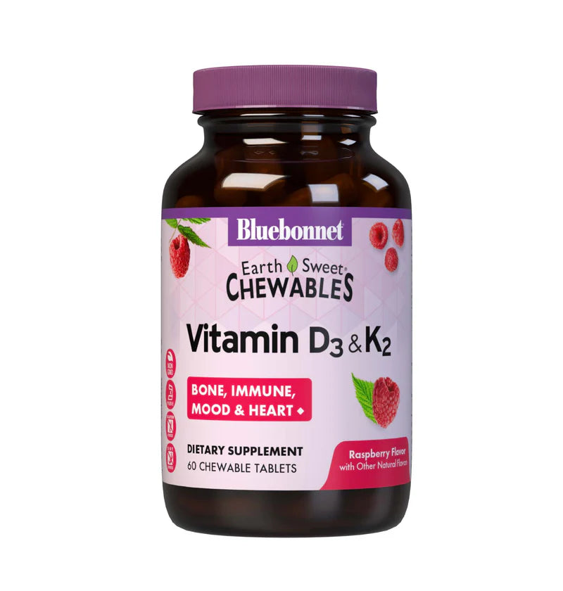 EARTHSWEET CHEWABLES VITAMIN D3 (5000 IU) & K2 (100 mcg)