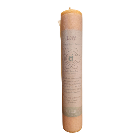 CHAKRA PILLAR CANDLE LOVE
