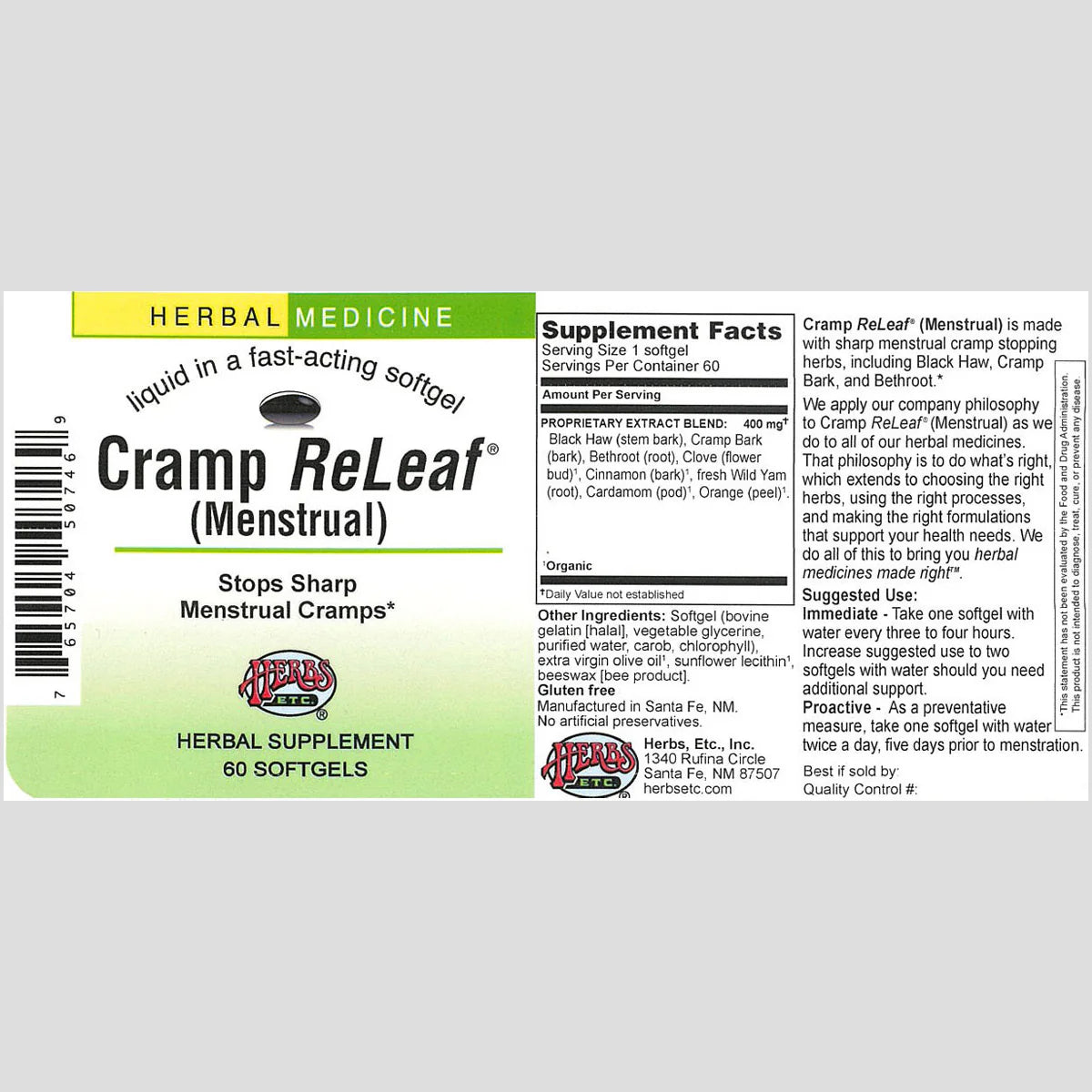 CRAMP RELEAF (MENSTRUAL)