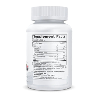 VITAMIN D3 25 mcg (1000 IU) ZERO SUGAR GUMMY