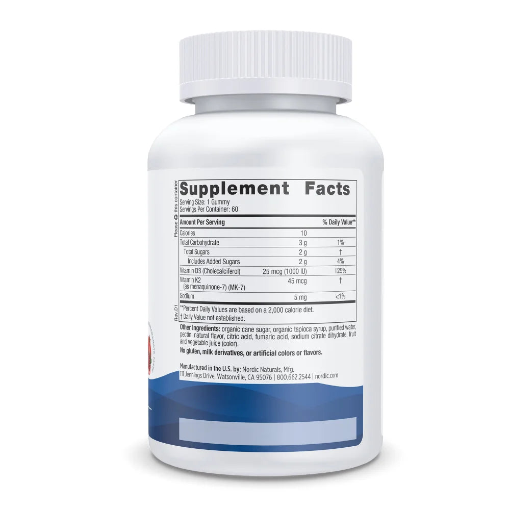 D3 (1000 IU) + K2 (45 mcg) GUMMY