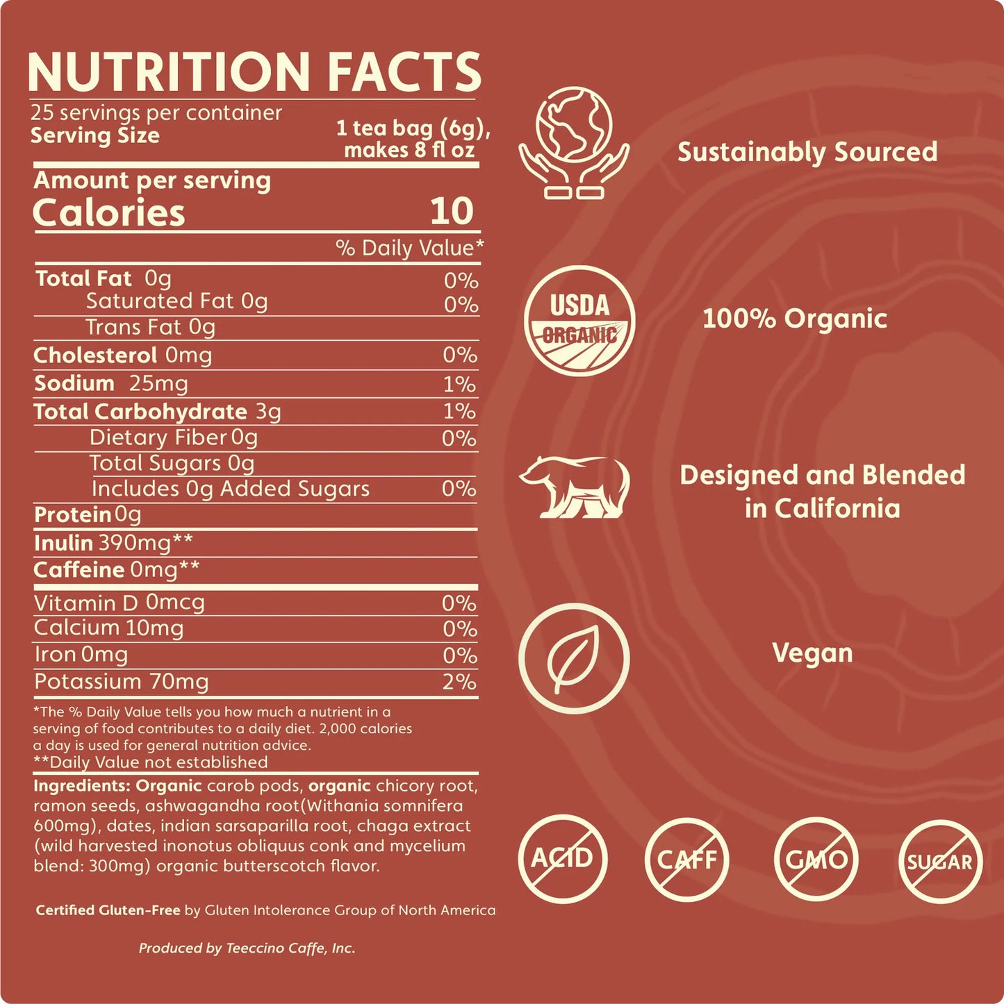 CHAGA ASHWAGANDA HERBAL TEA