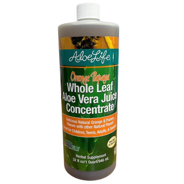 WHOLE LEAF ALOE VERA JUICE ORANGE PAPAYA
