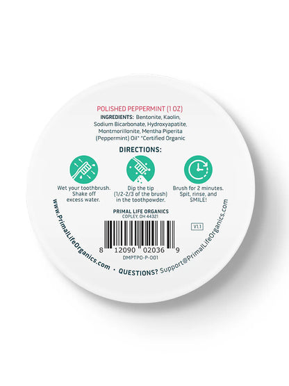 POWDERED MINERAL TOOTHPASTE PEPPERMINT