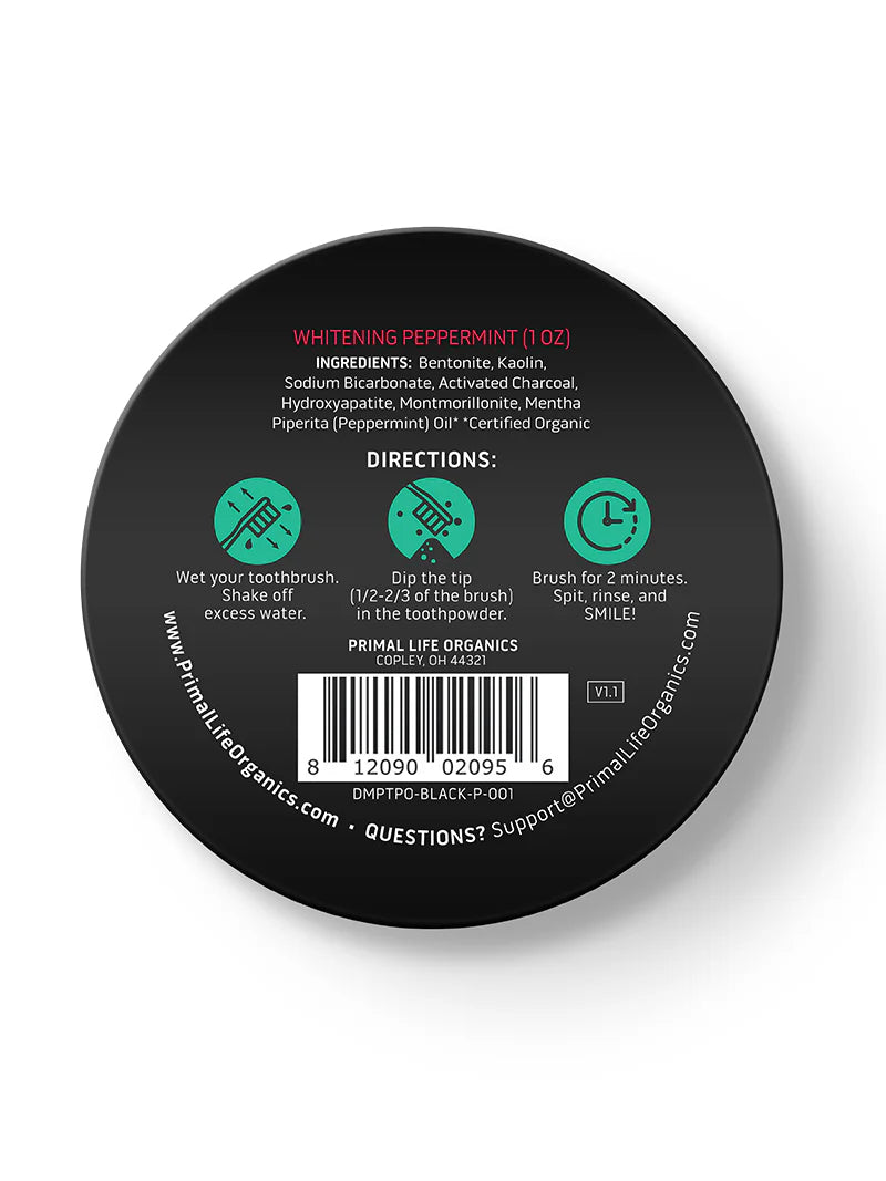 POWDERED CHARCOAL TOOTHPASTE PEPPERMINT