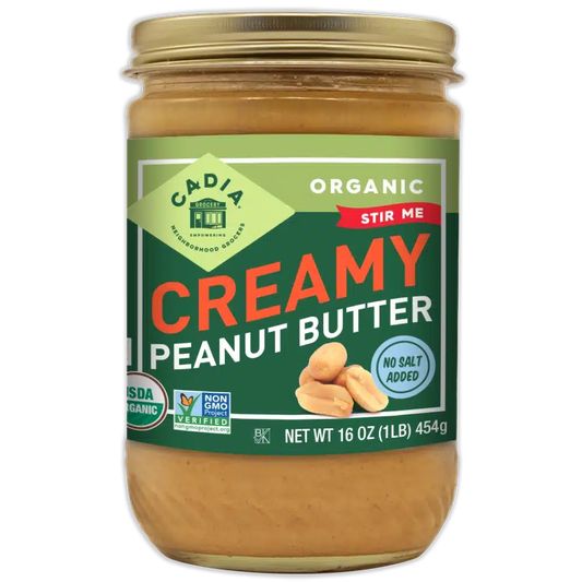 PEANUT BUTTER CREAMY NO SALT ADDED ORG