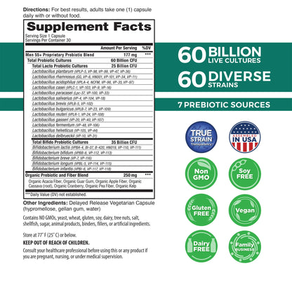 VITAL FLORA MENS DAILY 55+ PROBIOTIC