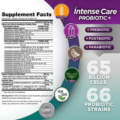 INTENSE CARE PROBIOTIC COLON + CONSTIPATION