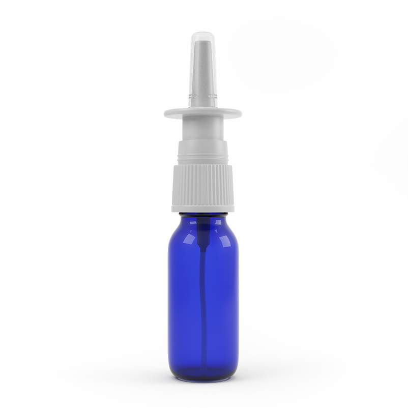 EMPTY BLUE GLASS NASAL SPRAY