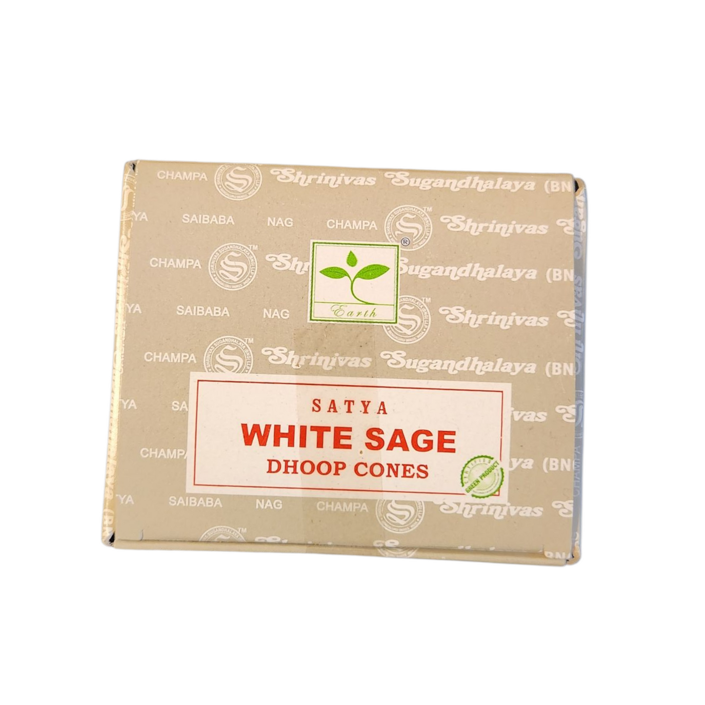 SATYA WHITE SAGE DHOOP CONES