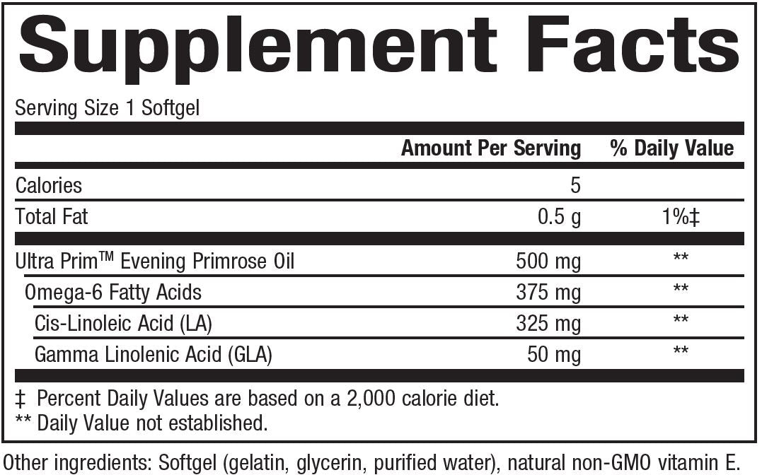 ULTRA PRIM EVENING PRIMROSE OIL 500 mg