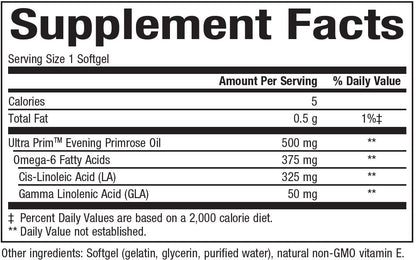 ULTRA PRIM EVENING PRIMROSE OIL 500 mg