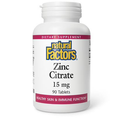 NATURAL FACTORS ZINC CITRATE 15 mg