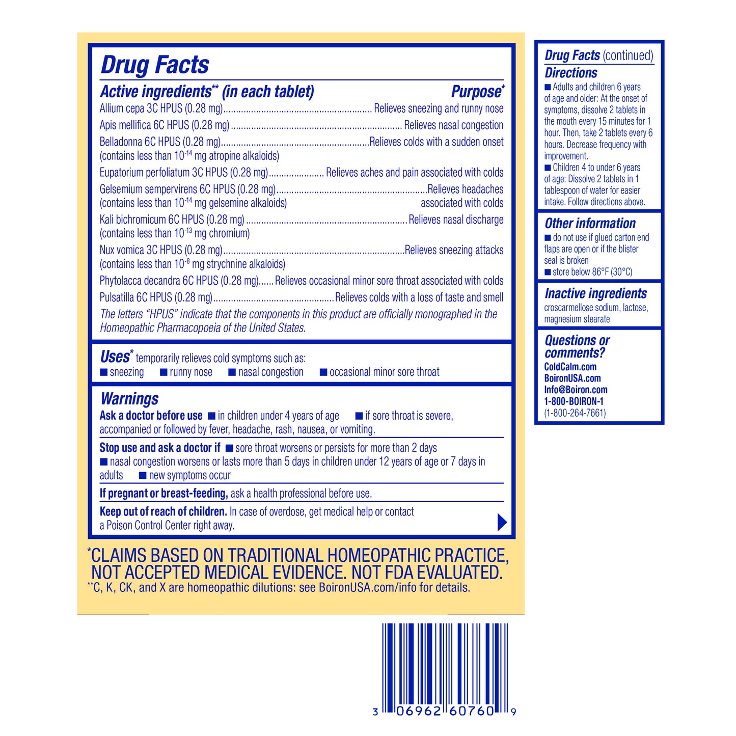 COLDCALM TABLETS