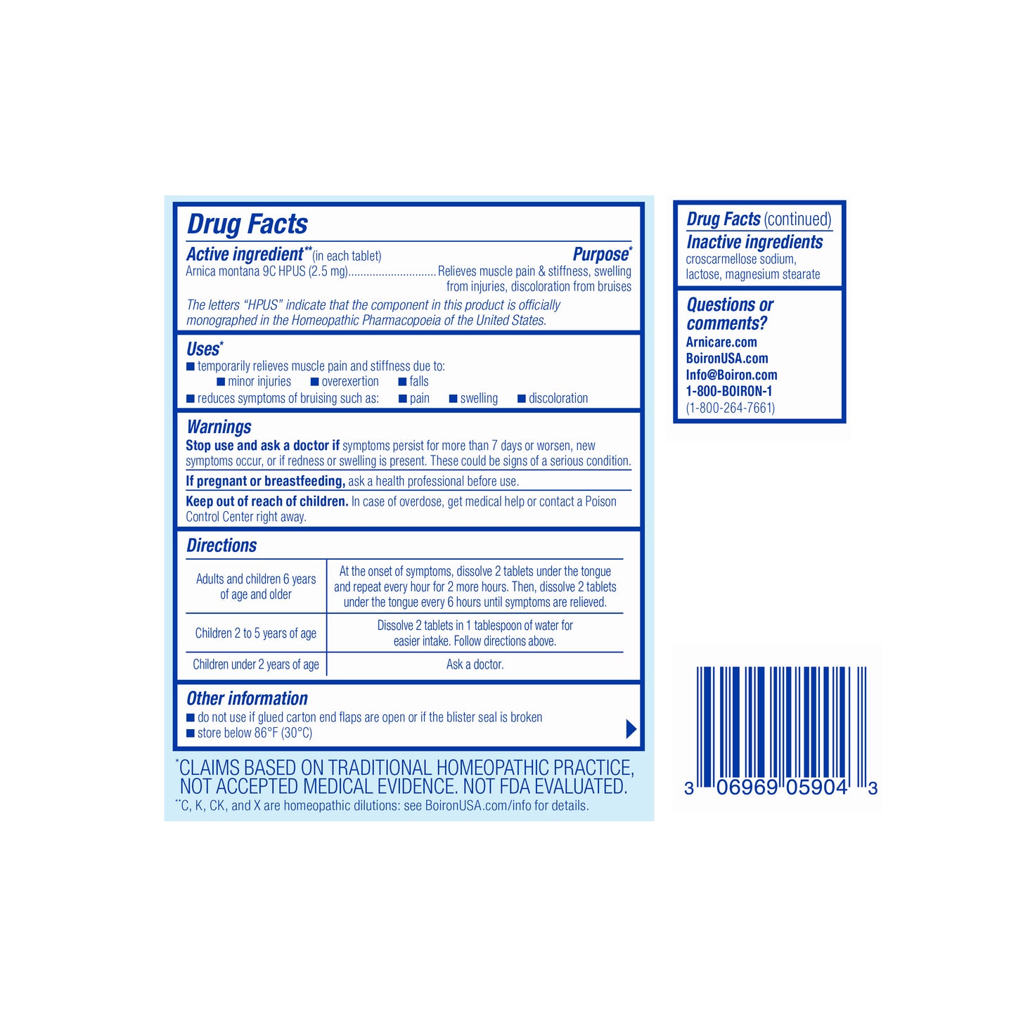ARNICARE ARNICA MONTANA MELTAWAY TABLETS